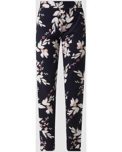 CALIDA Pyjama-Hose mit floralem Muster - Blau