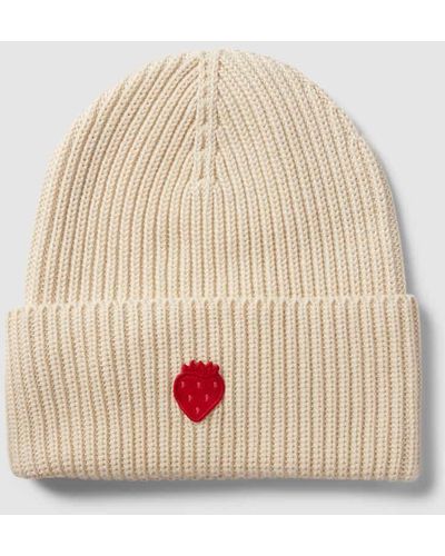 Marc O' Polo Beanie mit Motiv-Stitching - Natur