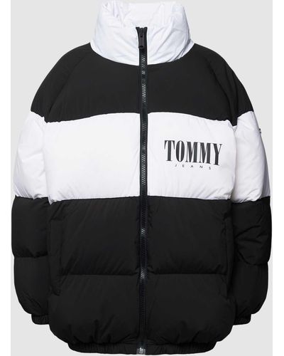 Tommy Hilfiger Donsjack Met Labeldetails - Zwart