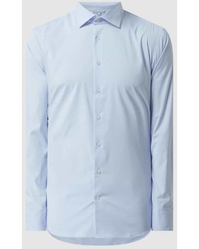 Seidensticker Slim Fit Business-Hemd aus Twill - feuchtigkeitsregulierend - Blau
