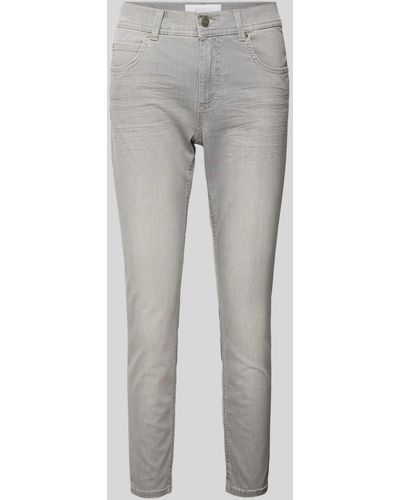 ANGELS Slim Fit Jeans im 5-Pocket-Design Modell 'Ornella' - Grau