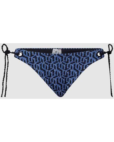 Tommy Hilfiger Bikini-Slip mit Allover-Label-Print - Blau