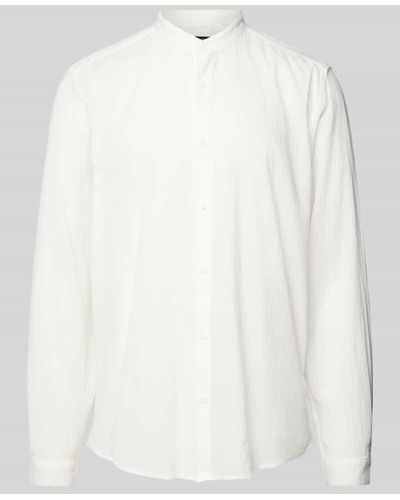 Antony Morato Regular Fit Freizeithemd mit Maokragen - Weiß