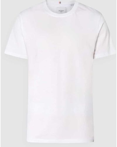 Les Deux T-Shirt aus Baumwolle Modell 'Marais' - Weiß