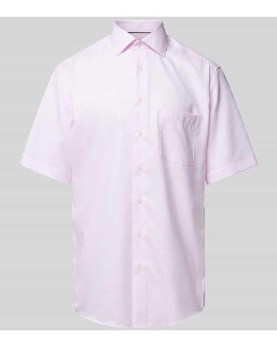 Eterna Modern Fit Business-Hemd mit Allover-Muster - Pink