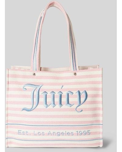 Juicy Couture Shopper Met Streepmotief - Naturel