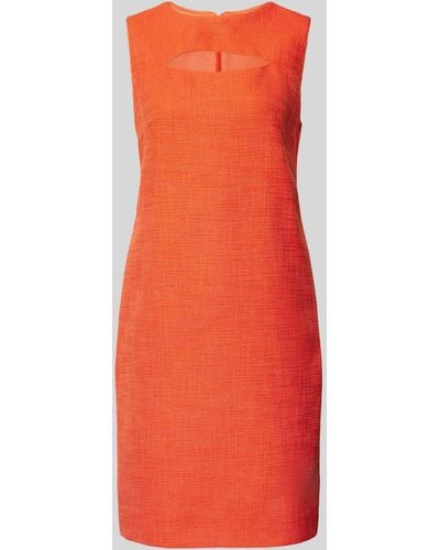 Marc Cain Knielanges Kleid mit Cut Out - Orange