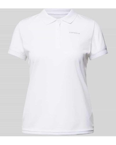Icepeak Poloshirt mit kurzer Knopfleiste Modell 'BAYARD' - Weiß