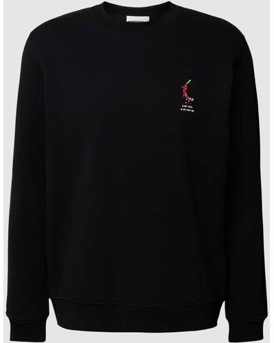 ARMEDANGELS Sweatshirt mit Stitching-Detail Modell 'BAARO PIXXEL' - Schwarz