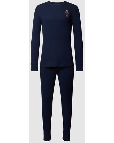 Polo Ralph Lauren Sweatanzug mit Motiv-Stitching - Blau