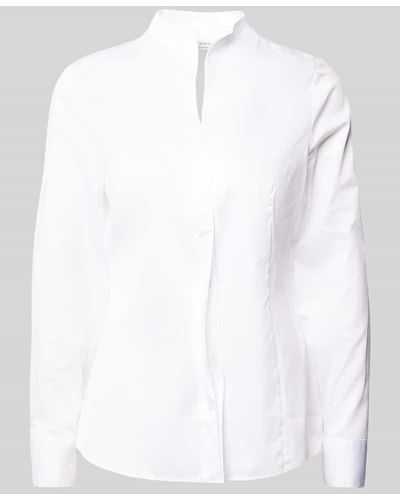 Eterna Bluse mit Kelchkragen Modell 'Ruby' - Weiß