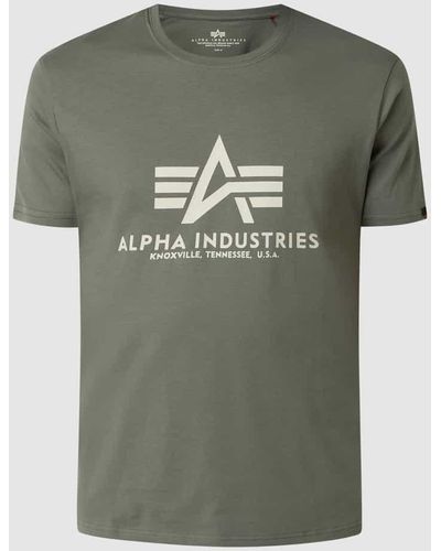 Alpha Industries T-Shirt mit Logo-Print - Grün