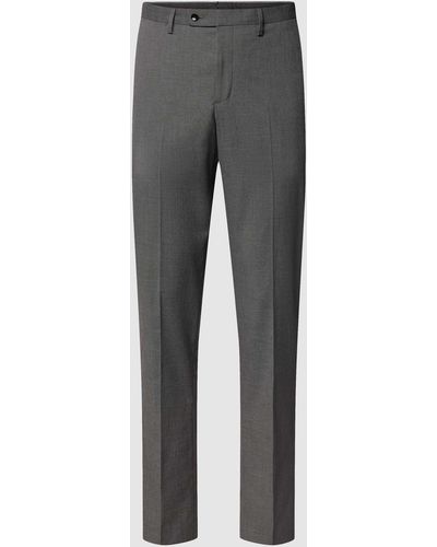Mango Slim Fit Anzughose mit Eingrifftaschen Modell 'boston' - Grau