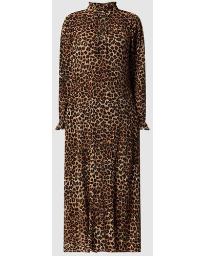 Moves Kleid mit Leopardenmuster Modell 'Lavisa' - Braun