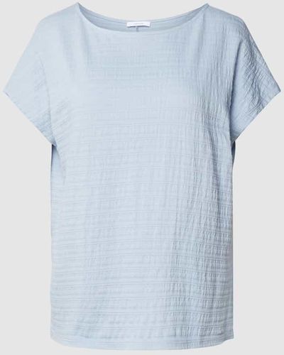 Opus T-Shirt mit Strukturmuster Modell 'Supsi' - Blau
