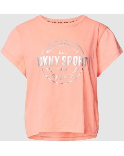 DKNY T-Shirt mit Rundhalsausschnitt - Pink