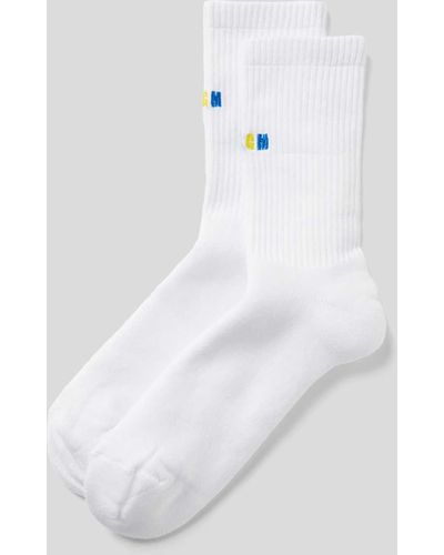 MSGM Socken mit Label-Stitching - Weiß