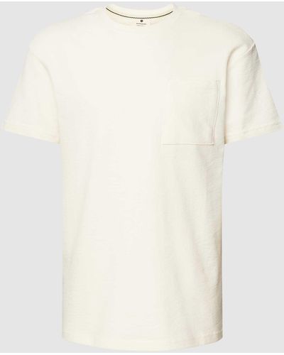 Anerkjendt T-Shirt mit Brusttasche Modell 'KIKKI' - Weiß