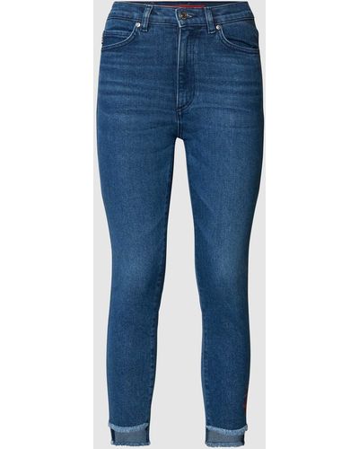 HUGO Skinny Fit Jeans mit Stretch-Anteil Modell 'Lou' - Blau