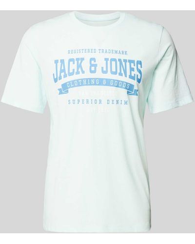Jack & Jones T-Shirt mit Label-Print - Blau