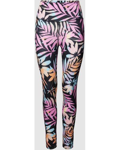 Roxy Leggings mit Allover-Muster Modell 'HEART' - Schwarz