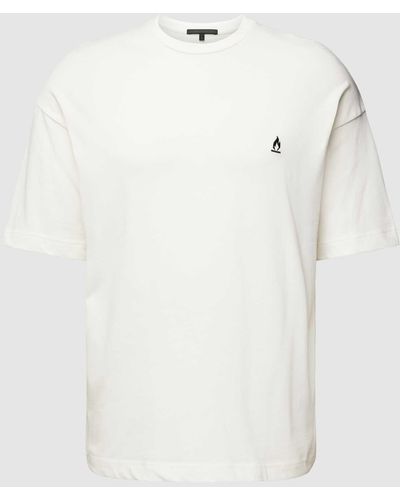 DRYKORN T-Shirt mit Rundhalsausschnitt Modell 'ANAYO' - Weiß