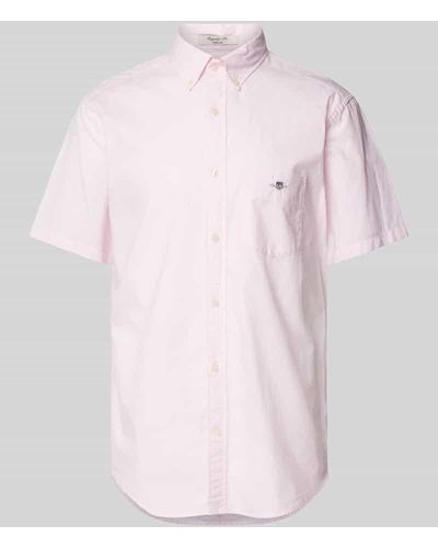 GANT Freizeithemd mit Label-Stitching - Pink