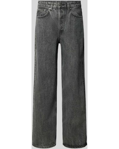 Gina Tricot Baggy Fit Jeans im 5-Pocket-Design - Grau
