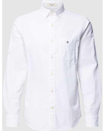 GANT Regular Fit Freizeithemd mit Brusttasche Modell 'OXFORD' - Weiß