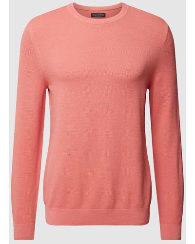 Marc O' Polo Strickpullover mit Label-Detail - Pink