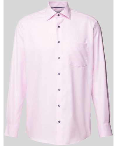 Eterna Modern Fit Zakelijk Overhemd Met Kentkraag - Roze