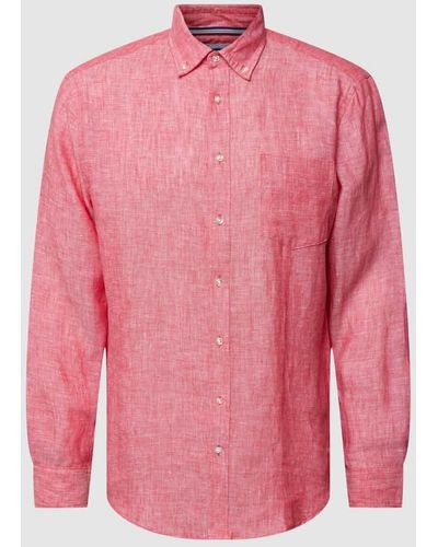 Christian Berg Men Freizeithemd mit Button-Down-Kragen - Pink