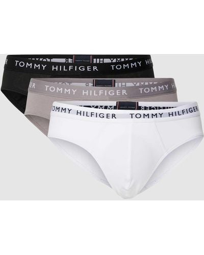 Tommy Hilfiger Slip mit Logo-Bund im 3er-Pack - Mehrfarbig