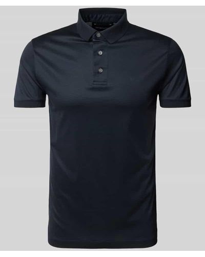 Emporio Armani Regular Fit Poloshirt mit Label-Detail - Blau