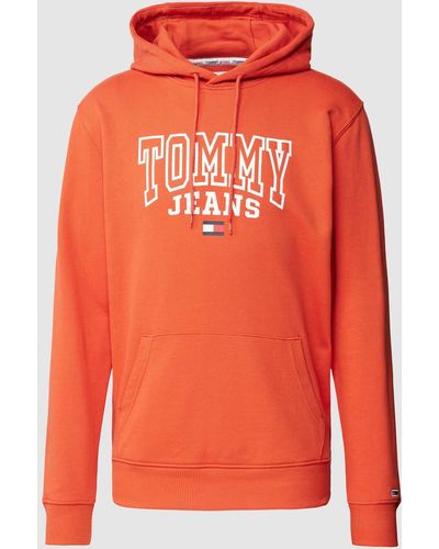 Tommy Hilfiger Hoodie mit Label-Print Modell 'ENTRY GRAPHIC' - Orange