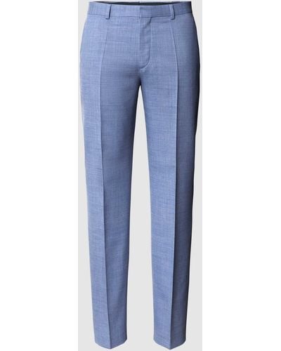 BOSS Pantalon Met Persplooien - Blauw