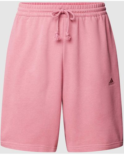 adidas Sweatshorts mit Label-Stitching - Pink