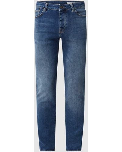 Review Slim Fit Jeans mit Stretch-Anteil - Blau