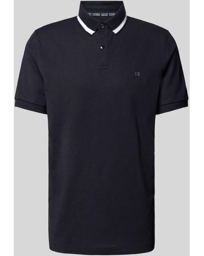 Christian Berg Men Regular Fit Poloshirt Met Logoprint - Blauw