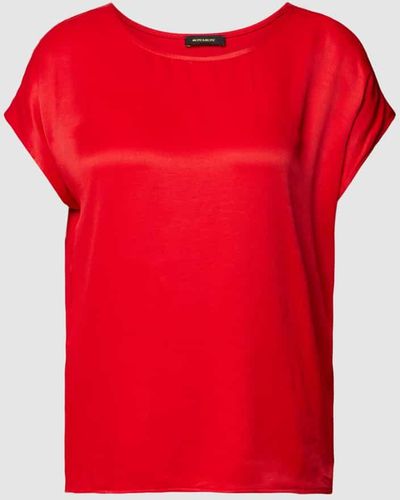MORE&MORE T-Shirt mit U-Boot-Ausschnitt - Rot