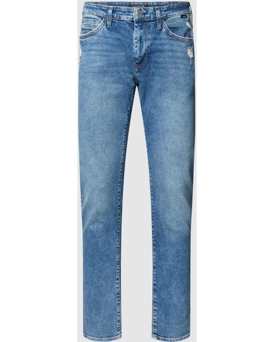 Mavi Skinny Fit Jeans mit Label-Patch Modell 'James' - Blau