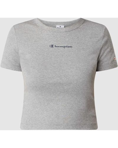 Champion Regular Fit T-Shirt aus Baumwolle - Grau