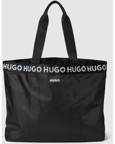 HUGO Tote Bag mit Logo-Details Modell 'Becky' - Schwarz