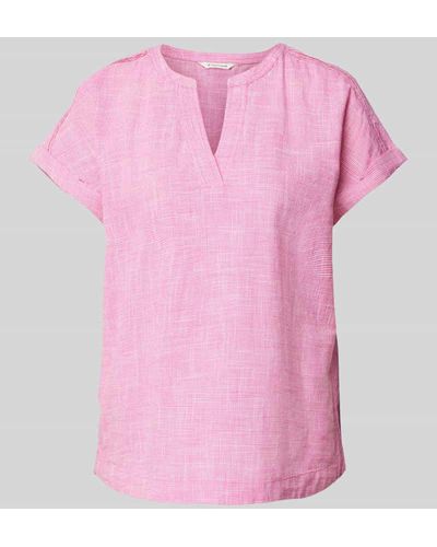 Tom Tailor Blusenshirt mit V-Ausschnitt - Pink