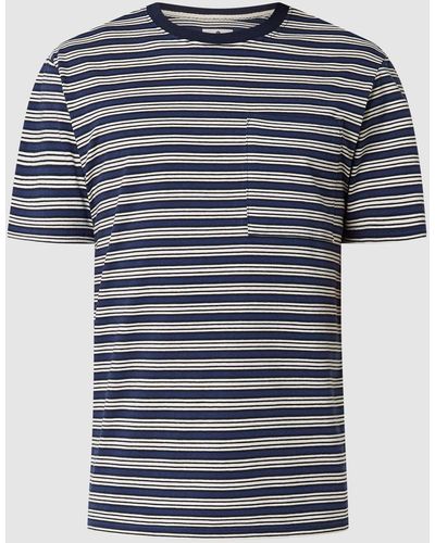 Anerkjendt Relaxed Fit T-shirt Met Streepmotief - Blauw