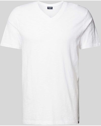 Superdry T-Shirt mit V-Ausschnitt - Weiß