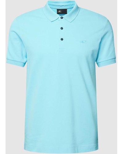 O'neill Sportswear Poloshirt Met Labelstitching - Blauw
