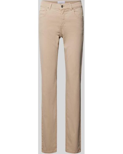 ANGELS Slim Fit Jeans im 5-Pocket-Design Modell 'Cici' - Natur