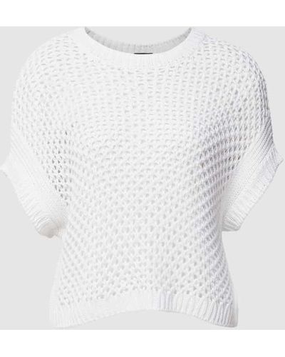 Joop! Strickshirt im semitransparentem Design - Weiß