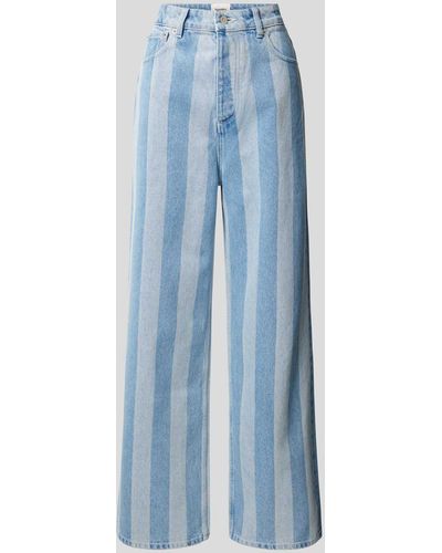 Nanushka Relaxed Fit Jeans mit Streifenmuster - Blau